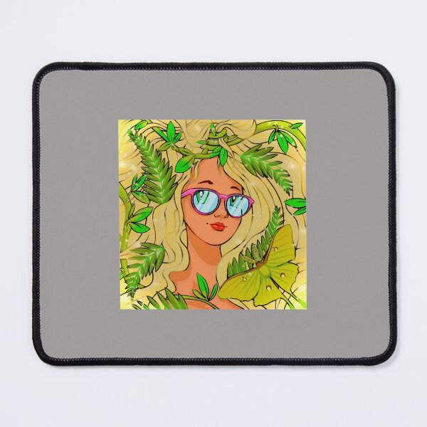 Item preview, Botanical Girl with Luna Moth and Leaves-88 designed and sold by WerneBeer.