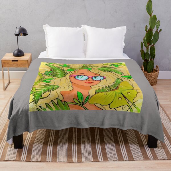 Item preview, Botanical Girl with Luna Moth and Leaves-88 designed and sold by WerneBeer.