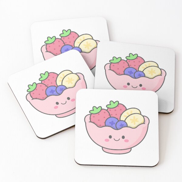 Item preview, Cute Healthy Fruit Bowl Character with Strawberries Blueberries and Bananas designed and sold by nuchz.