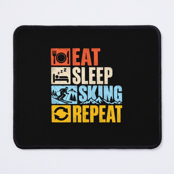 Item preview, Eat Sleep Skiing Repeat Skier Winter Sports Enthusiast designed and sold by SkeletonsDanger.