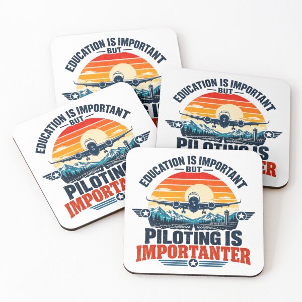 Item preview, Education Is Important But Piloting Is Importanter Pilot Aviation Flying Lover designed and sold by HumansStuck12.