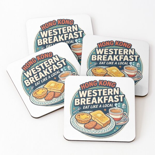 Item preview, Hong Kong Western Breakfast Eat Like A Local - Cha Chaan Teng Food Illustration designed and sold by PetalsPaws.