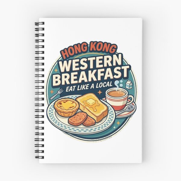 Item preview, Hong Kong Western Breakfast Eat Like A Local - Cha Chaan Teng Food Illustration designed and sold by PetalsPaws.