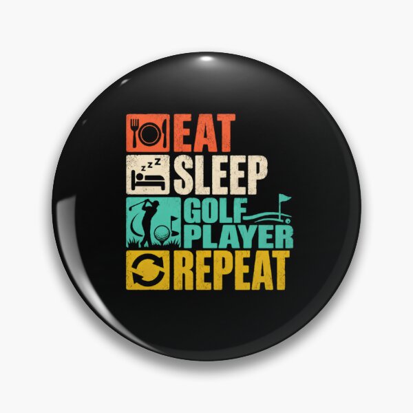 Item preview, Eat Sleep Golf Player Repeat Golfer Golfing Sport Hobby designed and sold by SkeletonsDanger.