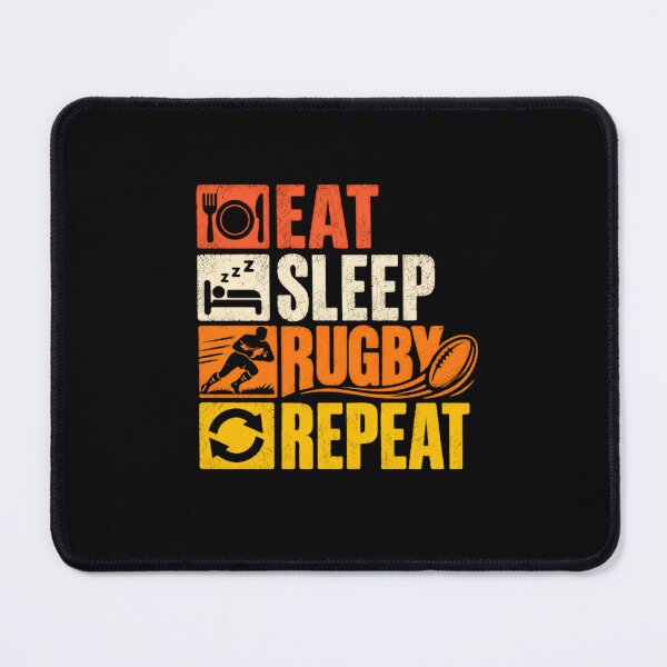 Item preview, Eat Sleep Rugby Repeat Rugby Player Fan Lover designed and sold by SkeletonsDanger.