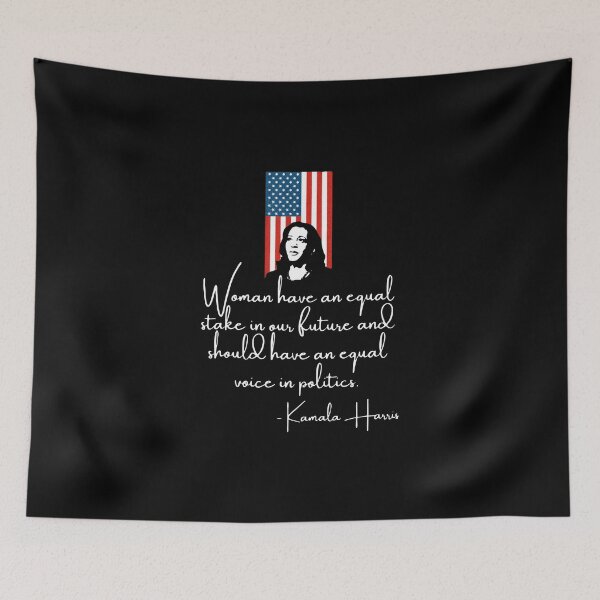 Item preview, Kamala Harris Equal Stake Quote US Flag Art designed and sold by idungmampet.
