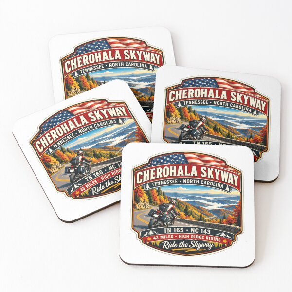 Item preview, Cherohala Skyway Tennessee North Carolina TN 165 NC 143 43 Miles High Ridge Riding Ride The Skyway Motorcycle Road Trip Rider designed and sold by Star3NowForMe.