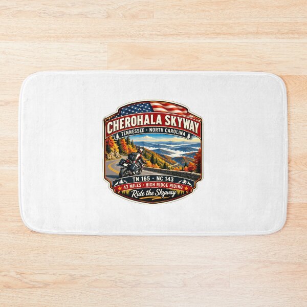 Item preview, Cherohala Skyway Tennessee North Carolina TN 165 NC 143 43 Miles High Ridge Riding Ride The Skyway Motorcycle Road Trip Rider designed and sold by Star3NowForMe.