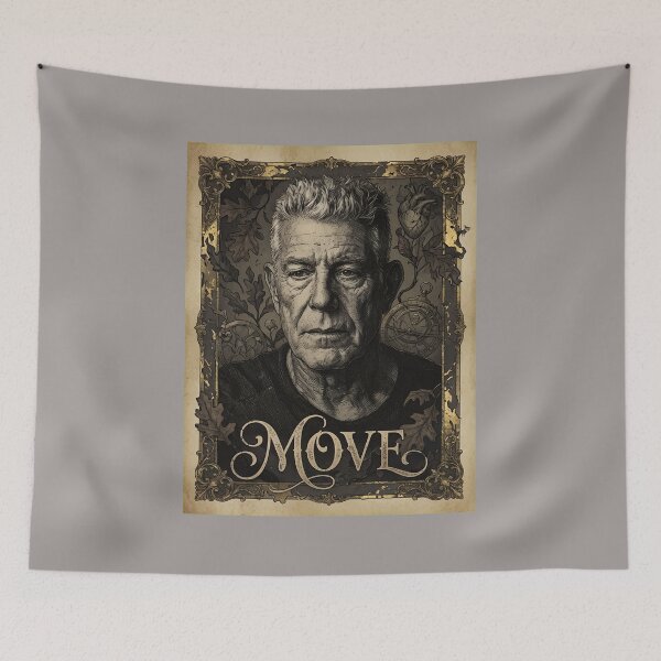 Item preview, Bourdain Move Style Portrait Tee-92 designed and sold by ReannaSchoe.