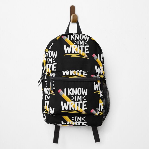 Item preview, I Know I'm Write Funny Yellow Pencil Pun Back To School Design designed and sold by RamonaTeal.