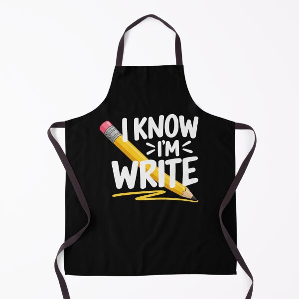 Item preview, I Know I'm Write Funny Yellow Pencil Pun Back To School Design designed and sold by RamonaTeal.
