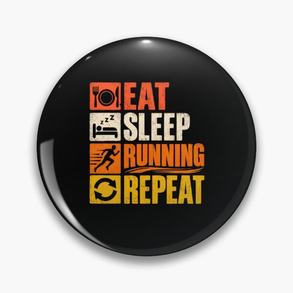 Item preview, Eat Sleep Running Repeat Runner Fitness Athlete Jogging Marathon Lover designed and sold by SkeletonsDanger.