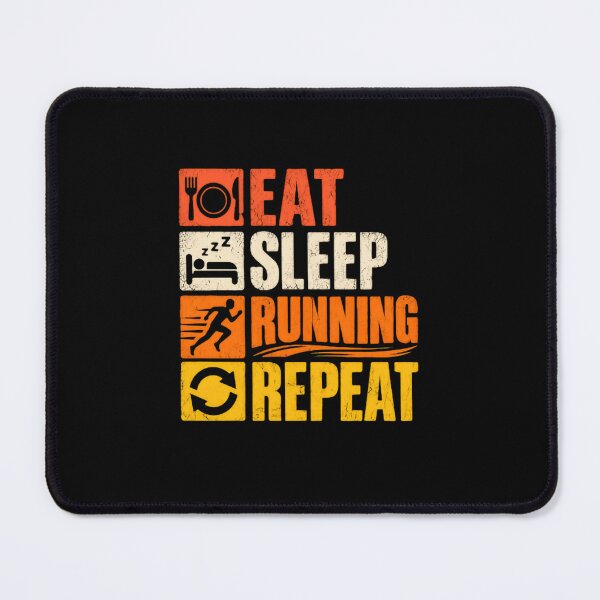 Item preview, Eat Sleep Running Repeat Runner Fitness Athlete Jogging Marathon Lover designed and sold by SkeletonsDanger.