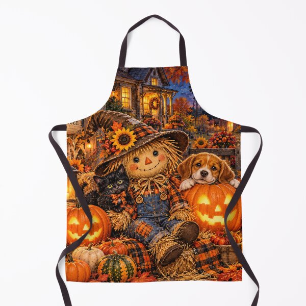 Item preview, Cute Halloween Scarecrow – Cozy Autumn Harvest designed and sold by DesignsbyVelvet.