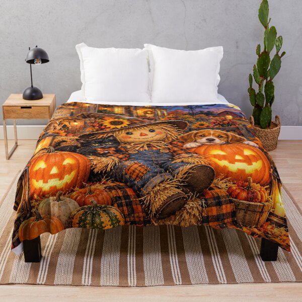 Item preview, Cute Halloween Scarecrow – Cozy Autumn Harvest designed and sold by DesignsbyVelvet.