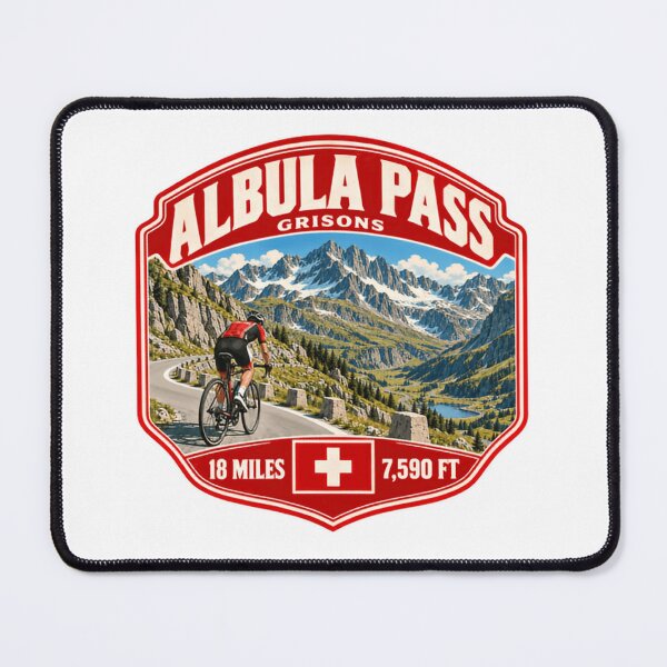 Item preview, Albula Pass Grisons 18 Miles 7,590 Ft Switzerland Cycling Mountain Climb designed and sold by Star3NowForMe.