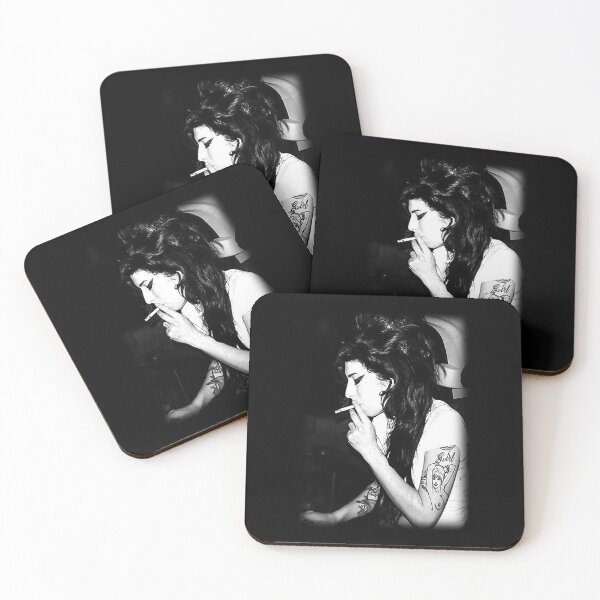 Item preview, Amy Winehouse Smoking Retro Silhouette Portrait Art designed and sold by idungmampet.
