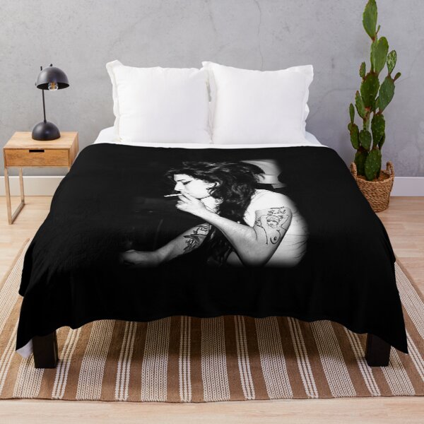 Item preview, Amy Winehouse Smoking Retro Silhouette Portrait Art designed and sold by idungmampet.
