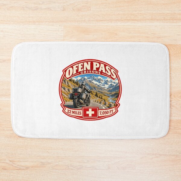 Item preview, Ofen Pass Grisons Switzerland Motorcycle Rider Alpine Travel designed and sold by Star3NowForMe.