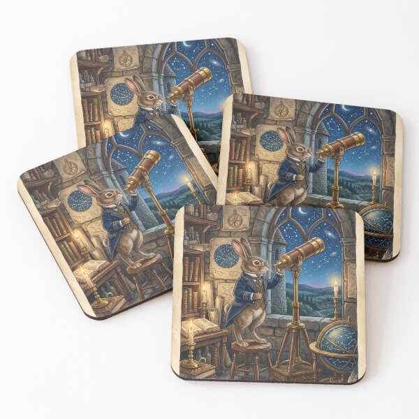 Item preview, Astronomer Rabbit in Observatory - Dark Academia Storybook Notebook designed and sold by MissoStudio.
