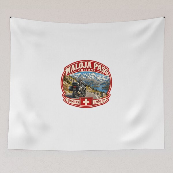 Item preview, Maloja Pass Grisons 19 Miles 5,950 Ft Swiss Motorcycling Mountain Pass Travel designed and sold by Star3NowForMe.