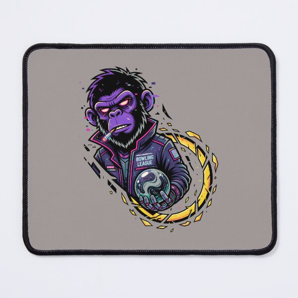 Item preview, Bowling League Monkey Smoking Graphic Tee-53 designed and sold by ReannaSchoe.