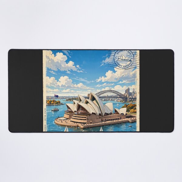 Item preview, Australia – Sydney Opera House Vintage Travel | Coastal City & Southern Light designed and sold by DibujandoPorfa.