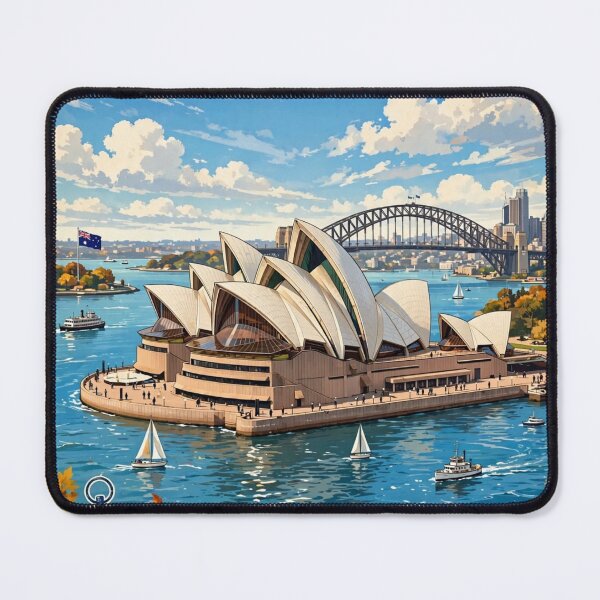 Item preview, Australia – Sydney Opera House Vintage Travel | Coastal City & Southern Light designed and sold by DibujandoPorfa.