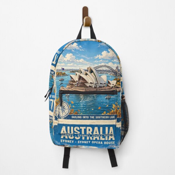 Item preview, Australia – Sydney Opera House Vintage Travel | Coastal City & Southern Light designed and sold by DibujandoPorfa.