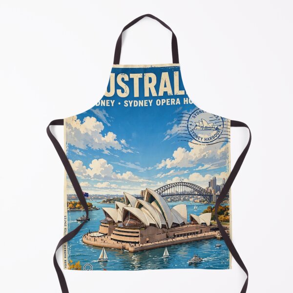 Item preview, Australia – Sydney Opera House Vintage Travel | Coastal City & Southern Light designed and sold by DibujandoPorfa.