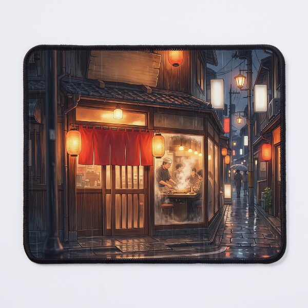 Item preview, Rainy Night Okonomiyaki Bar - Cozy Anime Aesthetic Notebook designed and sold by MissoStudio.
