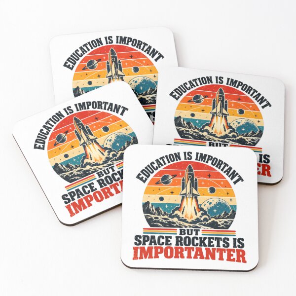 Item preview, Education Is Important But Space Rockets Is Importanter Space Science Funny Rocket Enthusiast designed and sold by HumansStuck12.