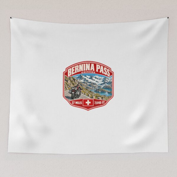 Item preview, Bernina Pass Grisons 27 Miles 7,640 Ft Switzerland Motorcycle Rider Mountain Travel designed and sold by Star3NowForMe.