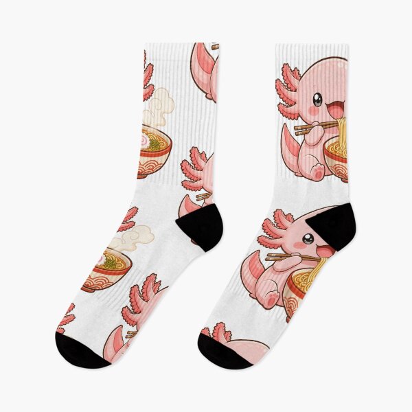 Item preview, Kawaii Axolotl Eating Ramen designed and sold by Animepopstudio.