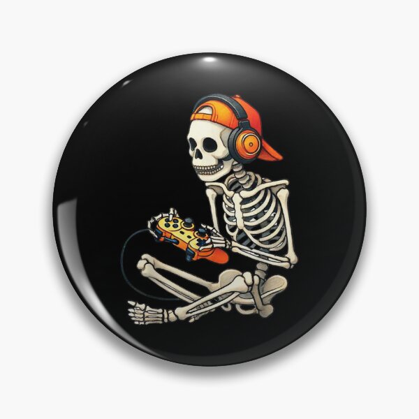 Item preview, Halloween Skeleton Gamer Video Gaming Boys Men Kids Tees designed and sold by SaboCollita.