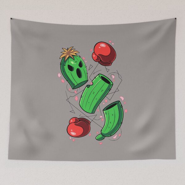 Item preview, Boxing Cactus Punch Sticker Punch-62 designed and sold by ReannaSchoe.