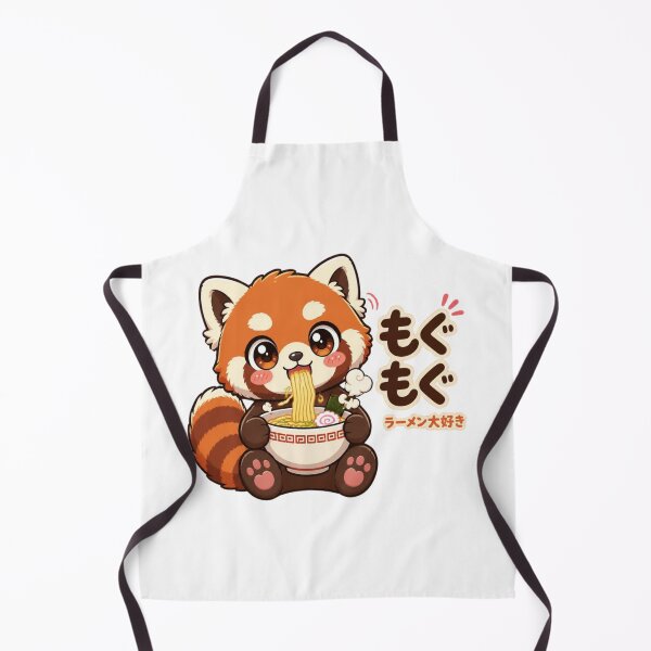 Item preview, Kawaii Red Panda Eating Ramen designed and sold by Animepopstudio.