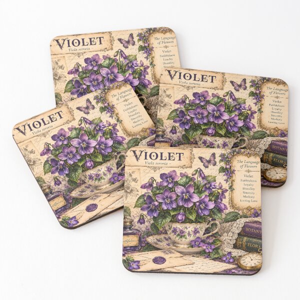 Item preview, Victorian Violet – Language of Flowers Vintage Botanical Art designed and sold by DesignsbyVelvet.