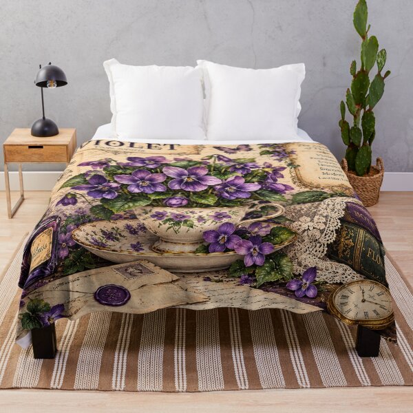 Item preview, Victorian Violet – Language of Flowers Vintage Botanical Art designed and sold by DesignsbyVelvet.