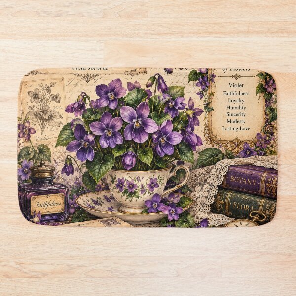 Item preview, Victorian Violet – Language of Flowers Vintage Botanical Art designed and sold by DesignsbyVelvet.