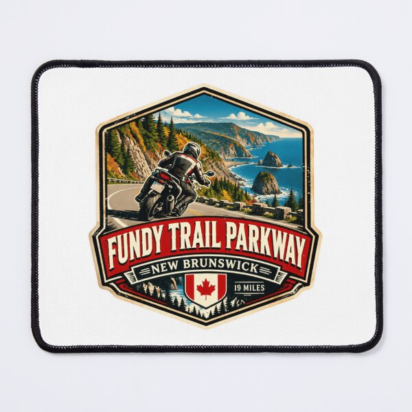 Item preview, Fundy Trail Parkway New Brunswick 19 Miles Motorcycle Rider Travel designed and sold by Star3NowForMe.