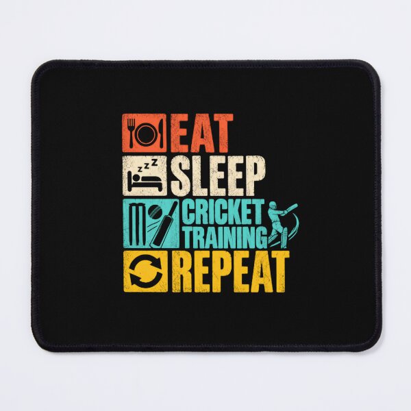 Item preview, Eat Sleep Cricket Training Repeat Cricket Player Sports Enthusiast designed and sold by SkeletonsDanger.