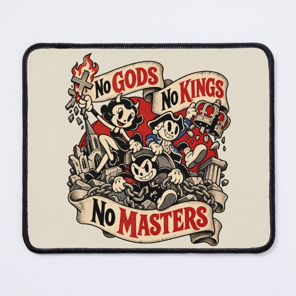 Item preview, No Gods No Kings No Masters – 1930s Vintage Cartoon T-Shirt designed and sold by Preston Meyers Designs.