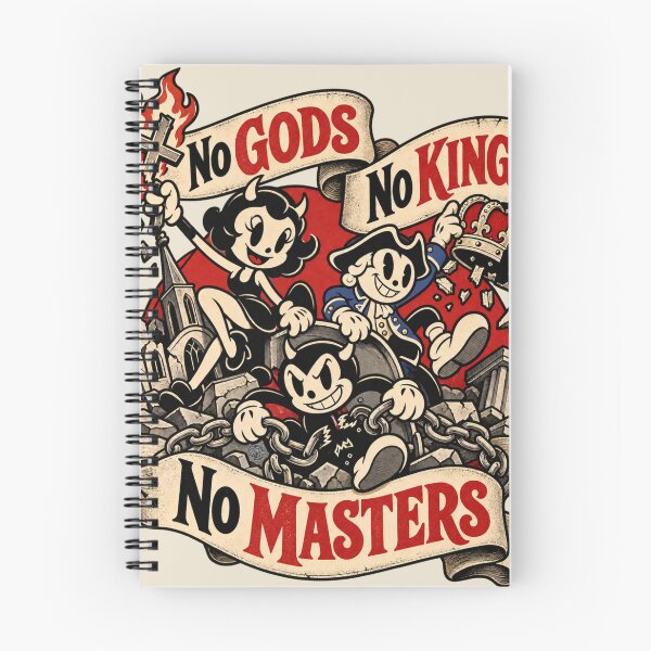 Item preview, No Gods No Kings No Masters – 1930s Vintage Cartoon T-Shirt designed and sold by Preston Meyers Designs.