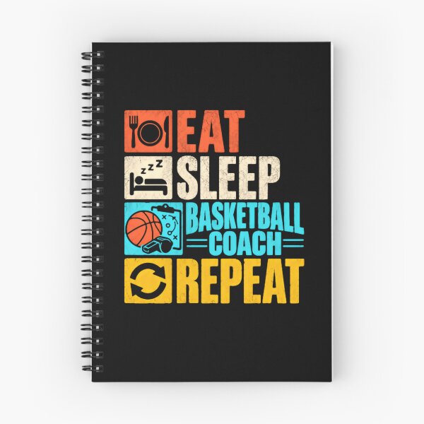 Item preview, Eat Sleep Basketball Coach Repeat Basketball Coach Coaching Life Sports Fan Gift designed and sold by SkeletonsDanger.