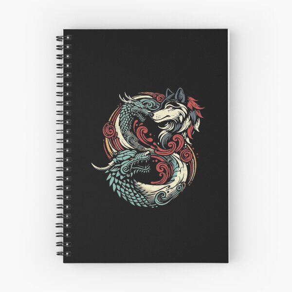 Item preview, Yin And Yang Dragon And Wolf Japanese Oriental Mythical Design designed and sold by Ostericaimusa.
