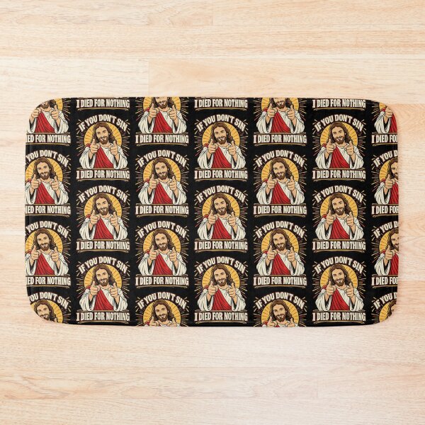 Item preview, If You Don't Sin Funny Finger Guns Retro Jesus Parody Design designed and sold by AnimeSH9.