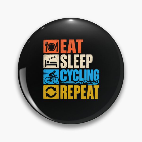 Item preview, Eat Sleep Cycling Repeat Cycling Enthusiast Biker designed and sold by SkeletonsDanger.