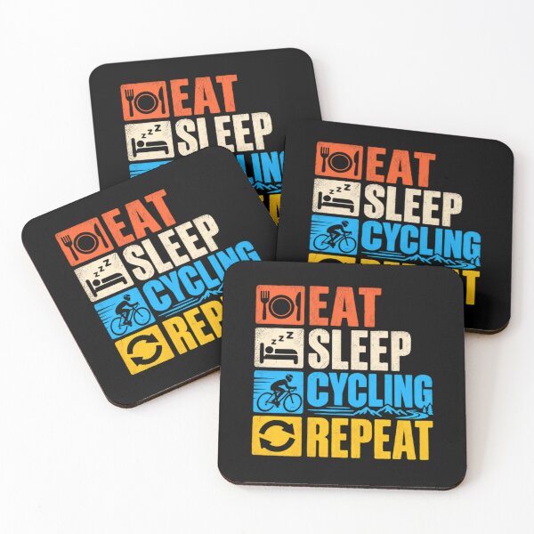 Item preview, Eat Sleep Cycling Repeat Cycling Enthusiast Biker designed and sold by SkeletonsDanger.