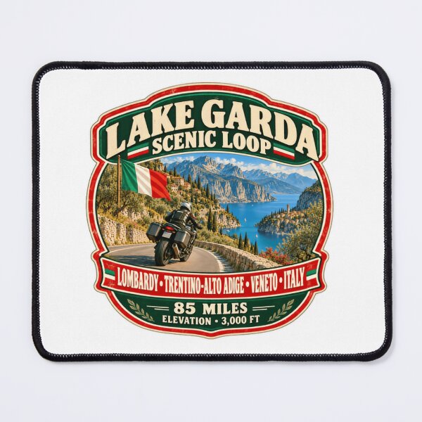 Item preview, Lake Garda Scenic Loop Italy Motorcyclist Road Trip Lombardy Trentino Alto Adige Veneto 85 Miles Elevation 3,000 Ft designed and sold by Star3NowForMe.